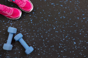 cleaning gym rubber floor