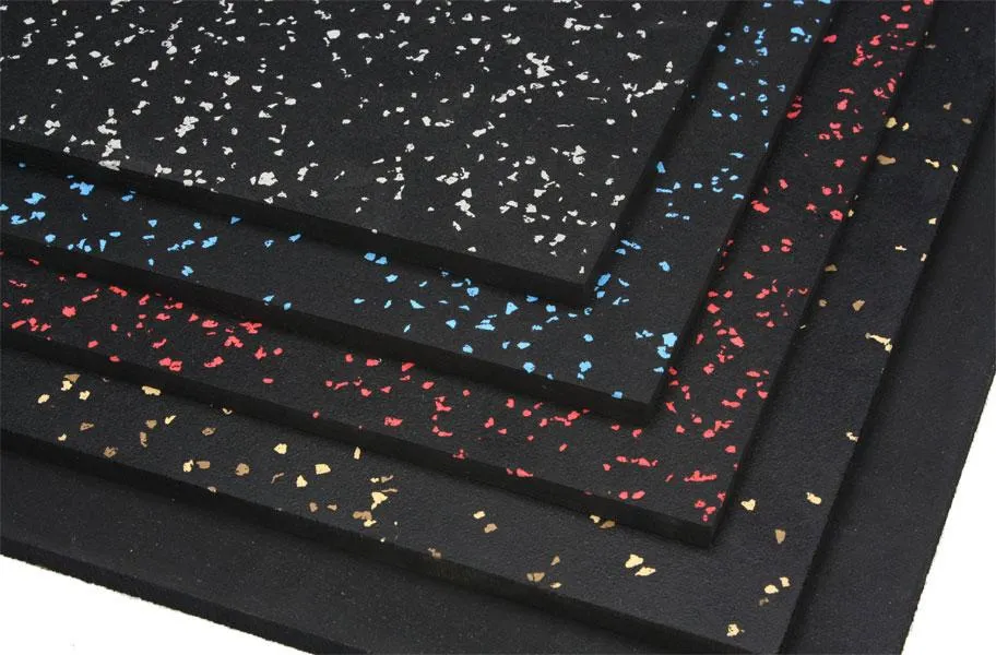 Heavy-duty rubber flooring for gym with anti-slip and shock absorption performance