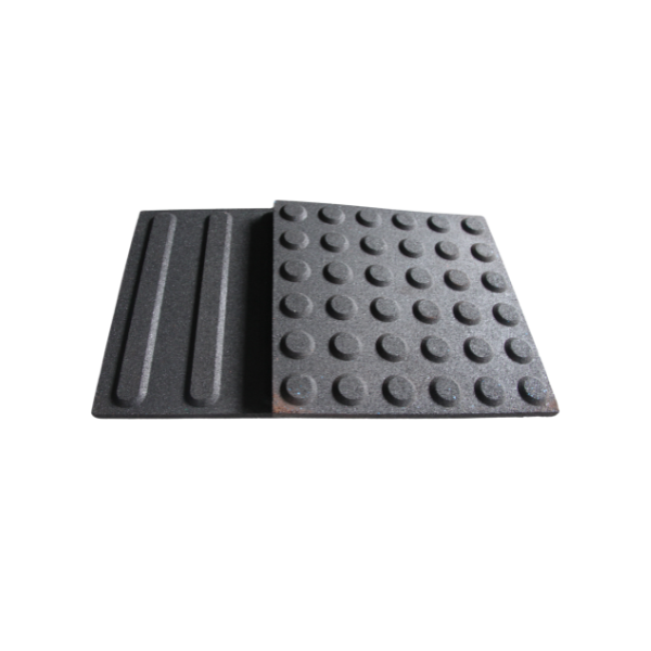 Tactile EPDM rubber tiles for blind walkways