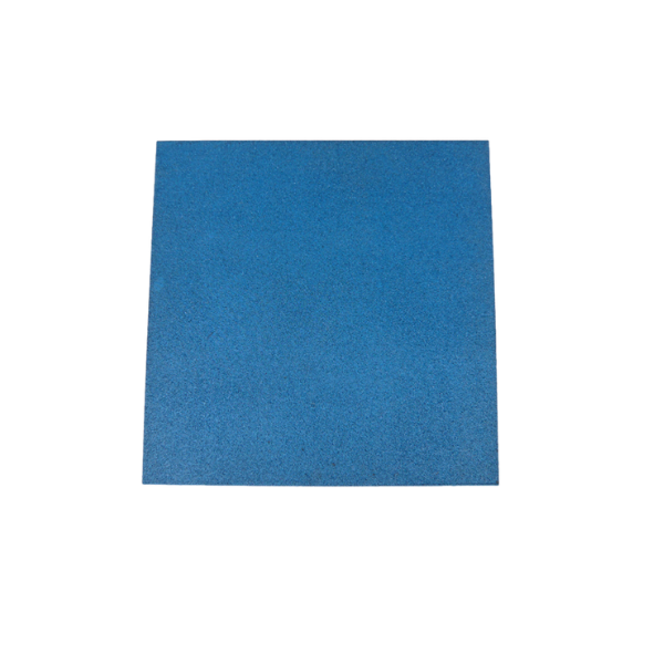 Playground rubber safety tile in blue color