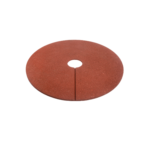 Circular rubber tree ring base for landscaping