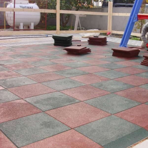 Outdoor rubber tile project in Thailand